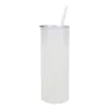 Sublimation Glass Straight Skinny Tumbler 25oz Blanks Wine Beer Coffee Mug High Borosilicate Clear Frosted Cup SEAWAY GCF14381