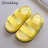 Fashion Childrens Sandals Simplicity Pinkycolor Beach Shoes For Boy Girls Summer Pu Leather Soft Sole Breathable Kids Shoes 220621