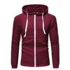 Men's Hoodies & Sweatshirts 2022 Brand Coat Crewneck Solid Zip Up Hoodie Male Tracksuit Fashion Jacket Men Clothing Outerwear