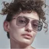 선글라스 남성용 정사각형 금속 바다 블루 UV 보호 스타 브랜드 디자이너 동일한 desunglasses