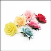 Decoratieve bloemen kransen feestelijke feestbenodigdheden Home Garden 100pcs Silk Rose Heads Wedding Holiday Candy Box Broche Hoofddeksel decoratie