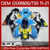 Bodsy wtryskowe dla SUZUKI GSXR 600 750 CC K11 GSXR-600 600CC 750CC 11-21 121NO.0 GSXR750 GSXR600 11 12 13 14 15 16 GSXRR600 2017 2018 2019 2020 2021 Owalnia Ryba rekin