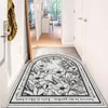 Carpets Nordic Printed Doormat Carpet Home PVC Silk Loop Floor Entrance Mats Living Room Bedroom Bathroom Non-Slip Door