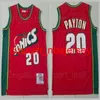 Basketball Gary Payton Jersey 20 Kevin Durant 35 Shawn Kemp 40 Red White Green Team Brepwable Throwback Vintage S-xxl