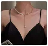 Chains 14k Gold Plated Stainless Steel Jewerly Freshwater Pearls Necklace Half Twist Chain Baroque Rope Choker NecklaceChains