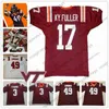 NCAA Virginia Tech Hokies # 17 Kyle Fuller 4 DeAngelo Hall Eddie Royal 22 Terrell Edmunds 49 Tremaine 3 Greg Stroman Maglia da calcio in pensione