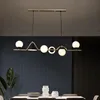 天井のライトモダンなガラスボールLEDダイニングテーブルレストランのキッチン北欧のペンダントインテリア照明器具