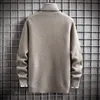 Męskie swetry #5858 Turtleeck Sweater Man Man Zima dla mężczyzn Slim Warm Black Khaki Khaki Knitwear Męskie pullover Slimmen's Olga22