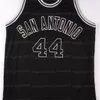 Hombres personalizados Mujeres Jóvenes Vintage # 44 George Gervin Baloncesto Jersey Ed Black Cualquier nombre Número Jersey