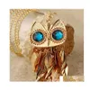 Pendentif Colliers Collier Pendentifs Style Vintage Hommes Femmes Beautifly Accessoires De Mode Hibou Chaînes Hjewelry Drop Delivery Bijoux Dhysi