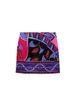 TFMLN 3 шт. Женщины Бермуды напечатанные блузки   короткие юбки набор поворотный воротник с длинным рукавом топы высокая талия наряд девушки 220423