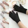 Berets Sun Protection Gloves Ladies Half Finger Driving Thin Section Short Anti-Slip Women's Novelty D88Berets Elob22