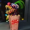 Halloween skräck trädgårdsrum dekoration popcorn clown staty gotisk mördare harts hantverk 3d skrämmande rekvisita yttre rymd demon monster t220801