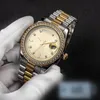 Automatiska mekaniska män klockor 41mm bezel rostfritt stål kvinnor diamantklocka lady titta på vattentäta lysande armbandsur gåvor