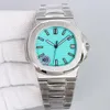 Montre pour homme Mouvement automatique 40 mm Montre cadran bleu Nautilus Classic Montres-bracelets