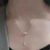 Kolye Kolyeleri Basit Mizaç Elf Küçük Melek Kristal Yıldız Tassel Kolye Altın Renk Klavikula Zarif Kadınların Jewelrypendent NE