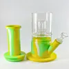 Gatling silicone hookah hose with 1 glass bubbler 14mm connector sb003 Silicone tube