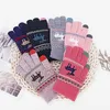Five Fingers Gloves Cute Winter Couple Fleece All Finger Touch Screen Knitted Warm, Soft And Comfortable