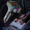 F5 Car Mp3 Player FM Transmitters With Atmosphere Light Overload Protection Digital Led Automatic Memory Bluetooth-Compatible V5.0 Receiver