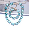 Halsreifen Lila Gelb Blau Glas Kristall Halsketten Schmuck Für Frauen Einfache Aussage Charme Halskette FemmeChokers