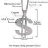 Hänghalsband Hip Hop Domineering Large Dollar Necklace For Men Micro Paled Zircon Luxury Present HIM GM-13
