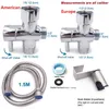 Badezubehör -Set Handheld Toiletten Bidet Sprayer Kit Edelstahl Handhahn für Badezimmer Duschkopf Selbstreinigung6844694