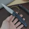 Special Offer R0707 Pocket Folding Knife VG10 Damascus Steel 76 layers Blade Blue G10 Handle Ball Bearing Flipper Fast Open Knives