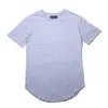MEN039S Tshirts Yüksek kaliteli erkekler büyük ve uzun giyim tasarımcısı Citi Trends Giysileri Tişört Homme Kavisli Hem Tee Sade Beyaz 3343465