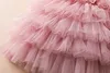 Девушки Летние платья для детей Срезы Кружева Tulle Tutu Одежда на день рождения Детское Элегантное Платье Свадьба Дети Принцесса Костюм 220426