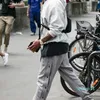 2022 MENS PANTY High Street Hip Hop Pants But Button Spanty Spiress Casual Sports Spodni Streetwear