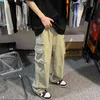 Privathinker Multi Pocket Mens Casual Cargo Pants Hiphop Overalls High Street Fashion Märke Manlig baggy Wide Leg Trouserst220716