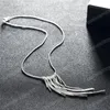 Partihandel 925 Silver smycken Kvinnor Söta charms Snake Chain Halsband Fashion Christmas Gift