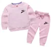 Fashion Children Sets Suit Boys Girl Brand letter printing Suits Baby Knit pullovers Hoodies Pants 2Pcs/Sets Spring Toddler 100% Cotton Tracksuits