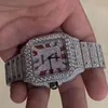 Custom Luxury Stainless Steel Iced Out Hand Setting Vvs Moissanite Lab Diamonds Watch Any High-end Watches