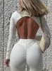 Tossy beyaz sırtsız vücut üst ve pantolon, kadınların iki parçalı set trachsuit bahar fitness kadın kıyafetleri eşleşen setler 220511