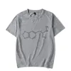 Рубашки с принтом молекулы MDMA Harajuku Негабаритная футболка High Street Винтажный стиль Универсальная модная светящаяся футболка Одежда унисекс 220609