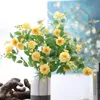 Decorative Flowers & Wreaths 64cm Artificial Flower Rose Bouquet For Wedding Home Decoration Fake Silk Chinese Party Decor Gift FlowerDecora