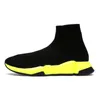 Mens Elastic Socks Shoes Trend Casual Paris Speed ​​2 Ins Woven High Top Men's Breattable Black-Vit slip-on Women Platform Vintage Speed ​​Trainers