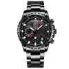 Moda masculina relógios topo marca de luxo grande dial militar quartzo à prova dwaterproof água cronógrafo relógio masculino