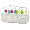 NEWSublimation Rabbit Ears Basket Party Linen Easter Bunny Bucket Candy Gift Storage Bag With Handle