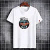 T Shirt moda mężczyźni Summer krótkiego rękawu Bawełniana T -shirt Wysokiej jakości Wzór Prosty styl Plus Size S - 6xl White Men Odzież 220520