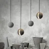 Pendant Lamps Nordic Industrial Wind Star Moon Cement Led Lamp Creative Decoration Restaurant Bedroom Bar Homestay Hanging LampPendant