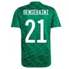 ファンプレーヤーバージョンAlgerie Soccer Jerseys 2022 2023ホワイトアウェイGreen Mahrez Feghouli Bennacer Atal 22 23 Algeria Football Kits Shird Men Kids Sets Maillot De Foot