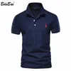 Bolubao marca polo camisa homens casual veado bordado algodão polo camisa homens manga curta alta quantidade moda macho pólo 220418