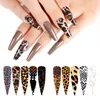 Sexig Leopard Nail Art Vattenöverföring Klistermärken Dekaler Animal Charm DIY Full Wrap Slider Manicure Dekoration Tillbehör