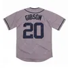 GlaMitNess Maglia da baseball da uomo n. 20 Josh Gibson Homestead Greys Negro National League cucita