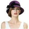 Cappelli a tesa avara Lady Cappello invernale stile coreano Donna Lana calda Moda donna Inghilterra Berretto da festa B-1190