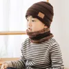 Bérets 2pcs / coffre à tricot tricot chapeaux Kid