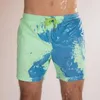 Shorts pour hommes Style changements d'eau couleur maillot de bain pantalons de plage hommes européens et grande taille sensibles à la température Shorts de couleur pour hommes