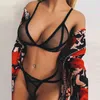 2022 Kvinnor BH Set Porno Erotic Lingerie Bikini Mujer Sexig BRALETTE MESH SEXY MESH LINGERIE SETS CUP WIRE FREE Underwear Set L220727